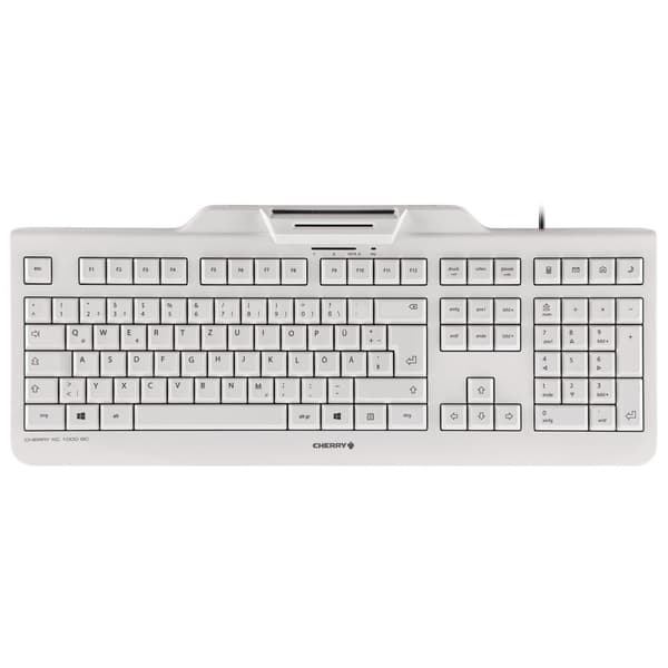 Cherry Tastatur Kc 1000 Sc Hvid German QWERTZ Grå