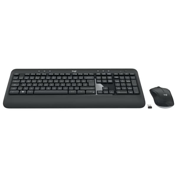 Logitech Trådløs Mus Og Tastatur Mk540 Sort Swiss QWERTZ Sort, Hvid