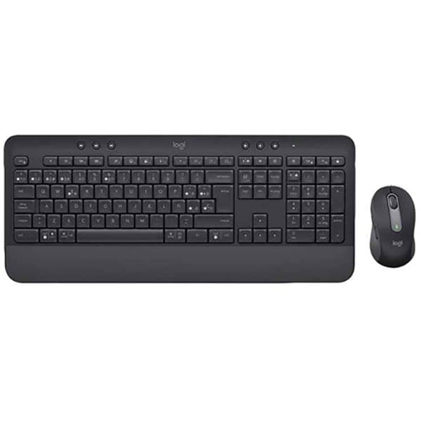Logitech Trådløs Mus Og Tastatur Signature Mk650 Søvfarvet Spanish QWERTY Grafit