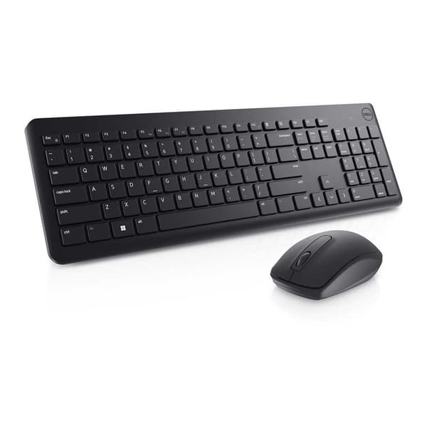 Dell Trådløs Mus Og Tastatur Km3322w Søvfarvet US QWERTY Sort