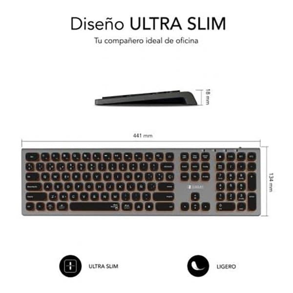 Subblim Trådløst Tastatur Master Søvfarvet Spanish QWERTY