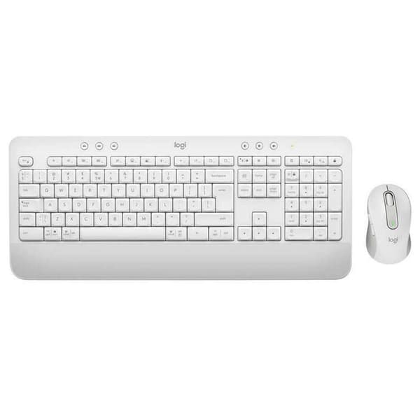 Logitech Trådløs Mus Og Tastatur Mk650 Søvfarvet German QWERTY Hvid