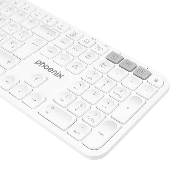 Phoenix Technologies Trådløst Tastatur K300g Bluetooth Dual Hvid