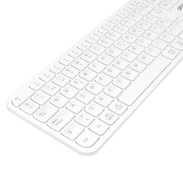 Phoenix Technologies Trådløst Tastatur K300g Bluetooth Dual Hvid