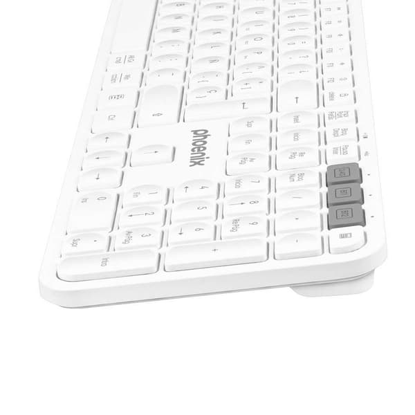 Phoenix Technologies Trådløst Tastatur K300g Bluetooth Dual Hvid