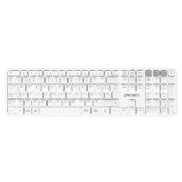 Phoenix Technologies Trådløst Tastatur K300g Bluetooth Dual Hvid