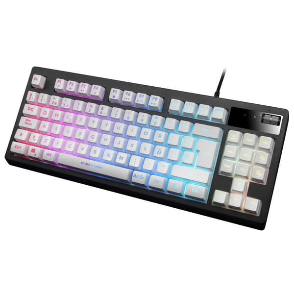 Mars Gaming Spel Tangentbord Mkaxw Svart Spanish QWERTY Svart, Vit