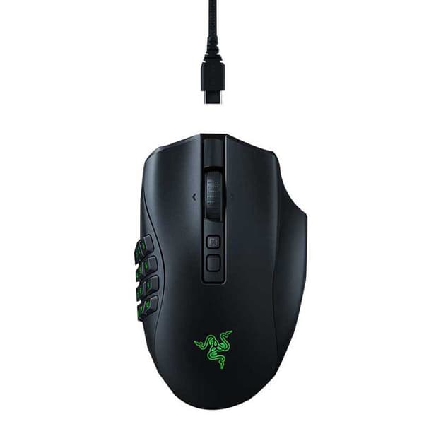 Razer Trådlös Spelmus Naga V2 Pro Svart Svart