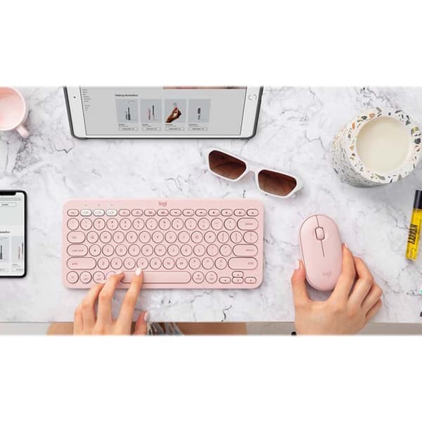 Logitech Langaton Näppäimistö K380 Multi-device Pinkki Spanish QWERTY