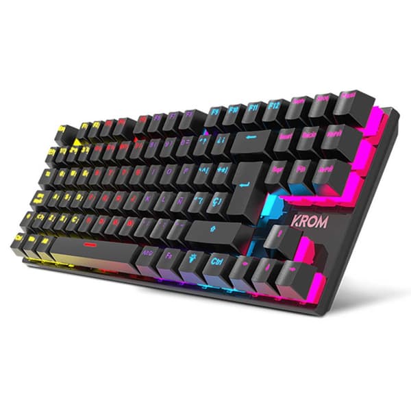 Krom Mekaniskt Tangentbord Kasic Tkl Svart Spanish QWERTY