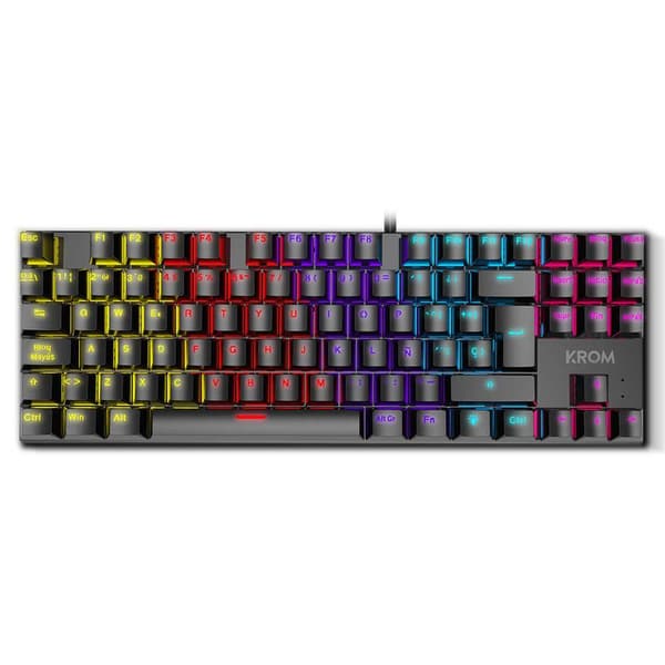 Krom Mekaniskt Tangentbord Kasic Tkl Svart Spanish QWERTY Svart