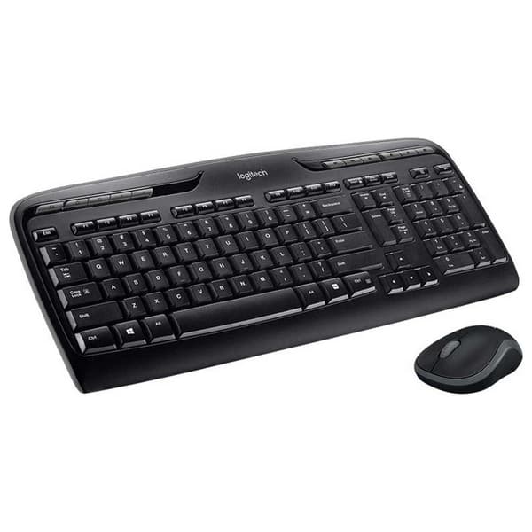 Logitech Langaton Hiiri Ja Näppäimistö Mk330 Hopeinen UK QWERTY musta