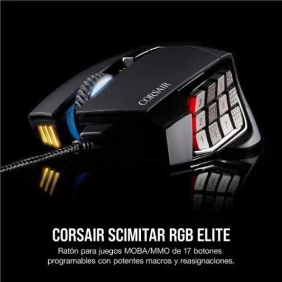Corsair Trådløs Gaming Mus Scimitar Elite Sort