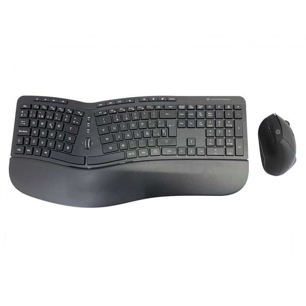Conceptronic Ergonomisk Trådløs Mus Og Tastatur Orazio02es Sort Sort