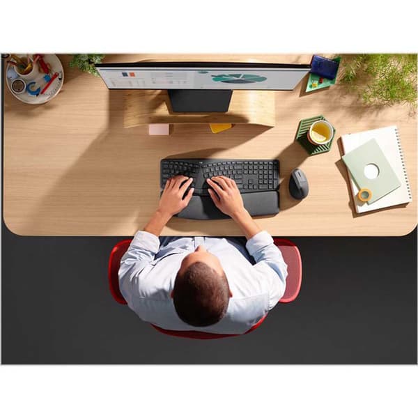 Logitech Langaton Näppäimistö Ergo K860 Harmaa Italian QWERTY