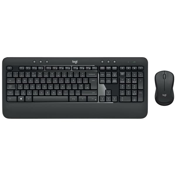 Logitech Trådløst Tastatur Og Mus Mk540 Sort German QWERTZ Sort, Hvid