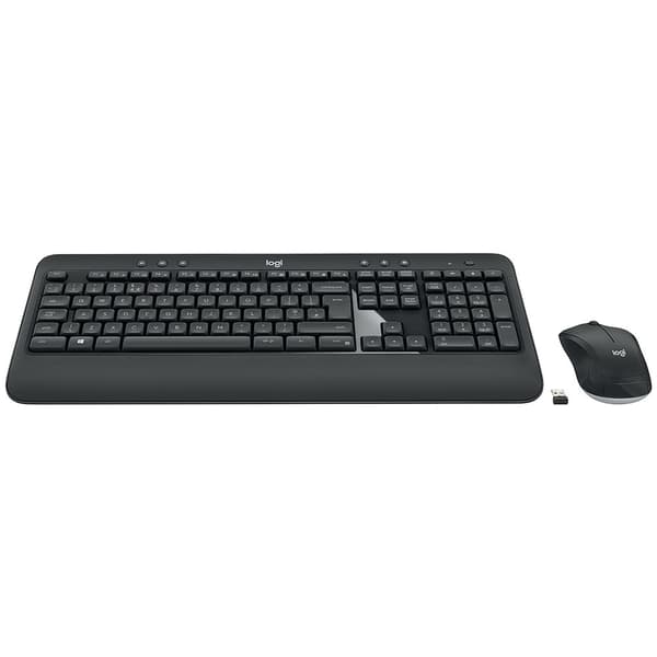 Logitech Hiiri Ja Langaton Näppäimistö Mk540 Musta French AZERTY musta, Valkoinen