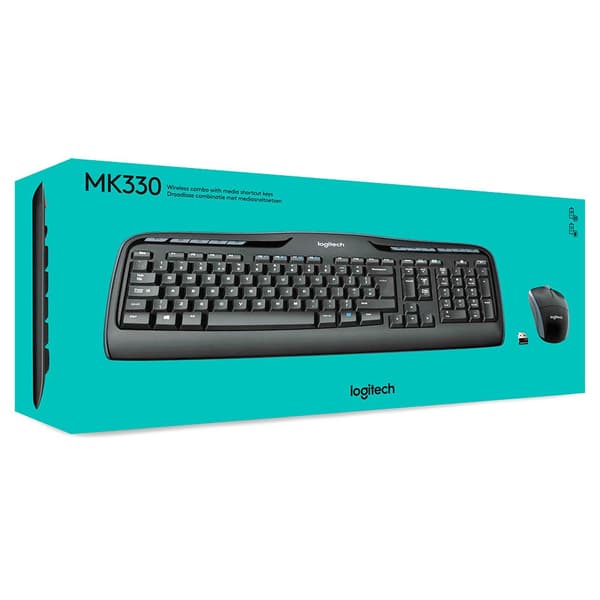 Logitech Trådlöst Tangentbord Och Mus Mk330 Svart US QWERTY