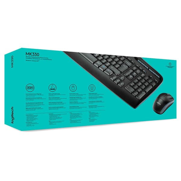 Logitech Trådlöst Tangentbord Och Mus Mk330 Svart US QWERTY