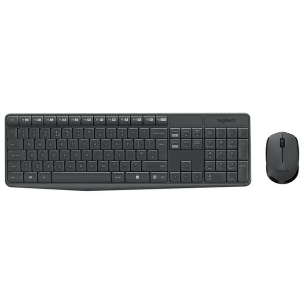 Logitech Langaton Näppäimistö Ja Hiiri Mk235 Harmaa German QWERTZ