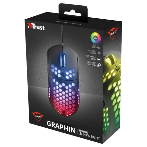 Trust Pelihiiri Gxt 960 Graphin Ultralightweight Rgb Musta musta