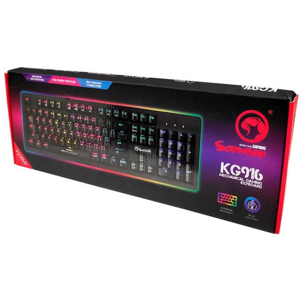 Scorpion Marvo Spel Mekaniskt Tangentbord Kg916 Svart Spanish QWERTY