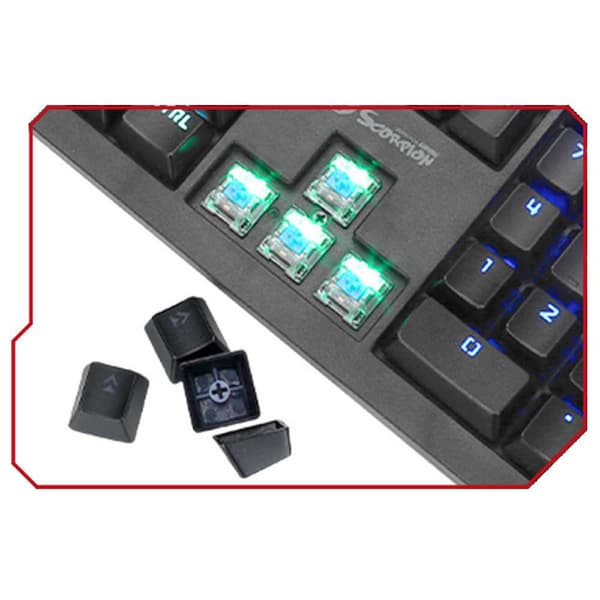 Scorpion Marvo Spel Mekaniskt Tangentbord Kg916 Svart Spanish QWERTY