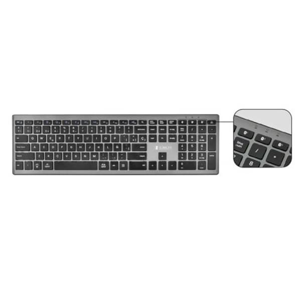 Subblim Trådløst Tastatur Pure Extended Sort Spanish QWERTY