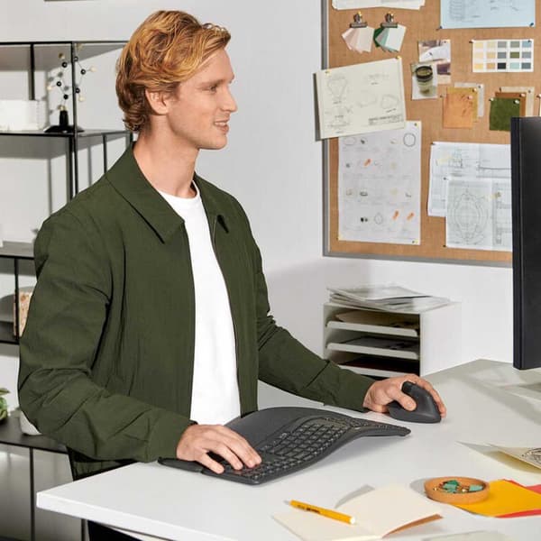 Logitech Vasen Langaton Ergonominen Hiiri Lift Musta