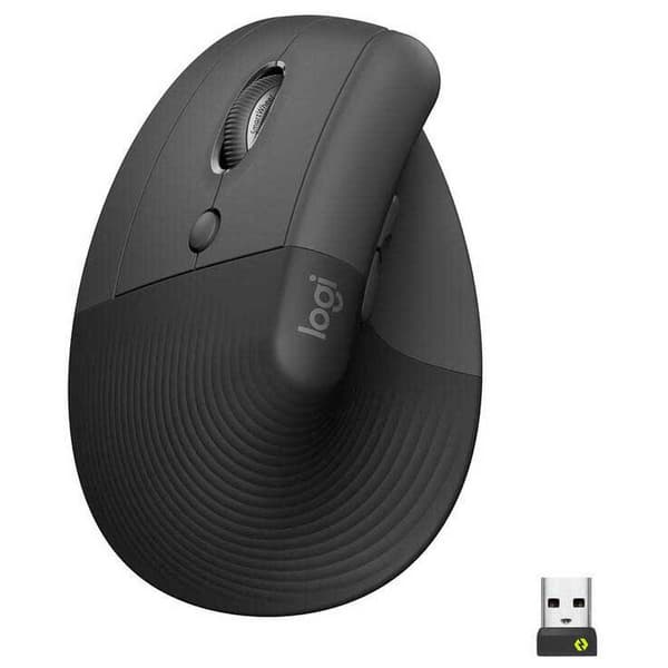 Logitech Vasen Langaton Ergonominen Hiiri Lift Musta Grafiitti