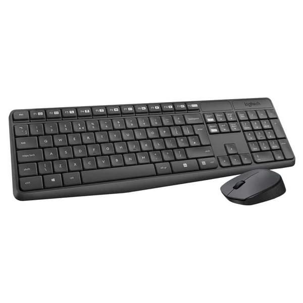 Logitech Trådløs Mus Og Tastatur Mk235 Søvfarvet US QWERTY