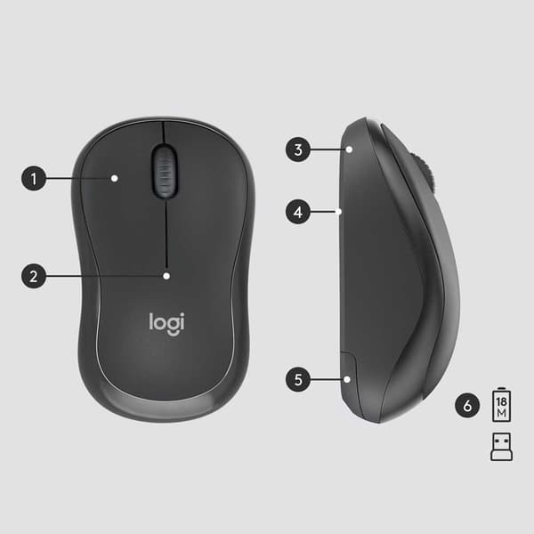 Logitech Langaton Hiiri Ja Näppäimistö Mk295 Silent Hopeinen US QWERTY