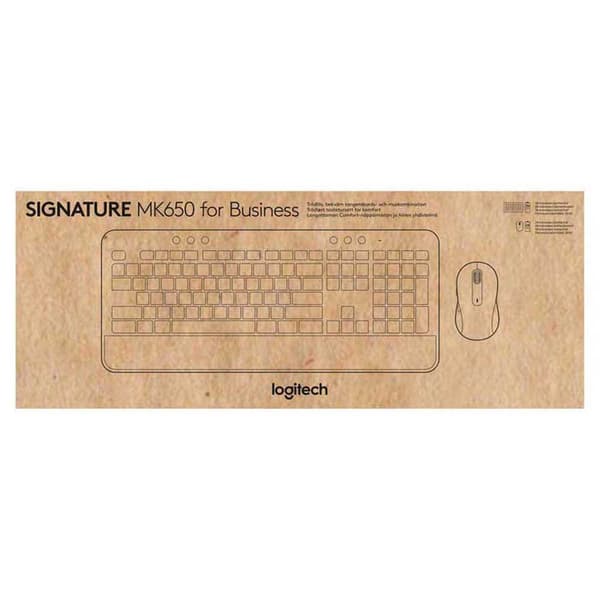 Logitech Hiiri Ja Näppäimistö Mk650 Hopeinen Spanish QWERTY