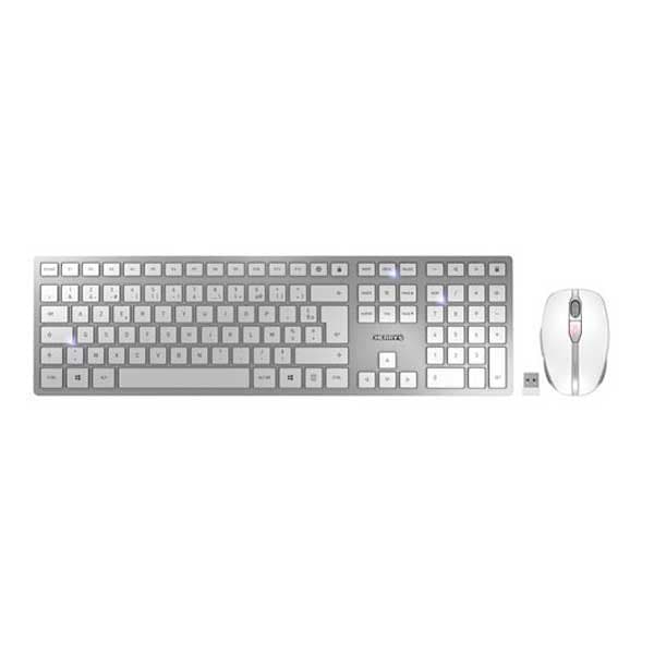 Cherry Tastatur Dw 9100 Slim Søvfarvet French AZERTY Sølv