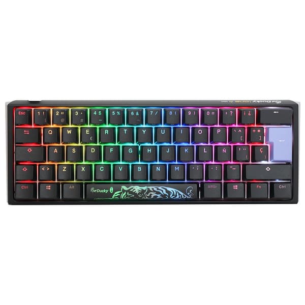 Ducky Spel Tangentbord One 3 Classic Mini 60 Rgb Pbt Mx Clear Flerfärgad Spanish QWERTY