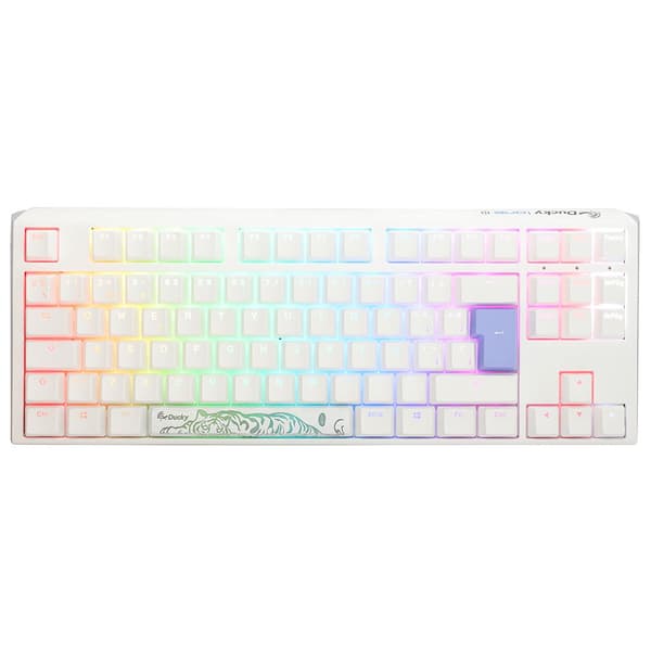 Ducky Spel Tangentbord One 3 Classic Tkl Rgb Pbt Mx Blue Durchsichtig Spanish QWERTY
