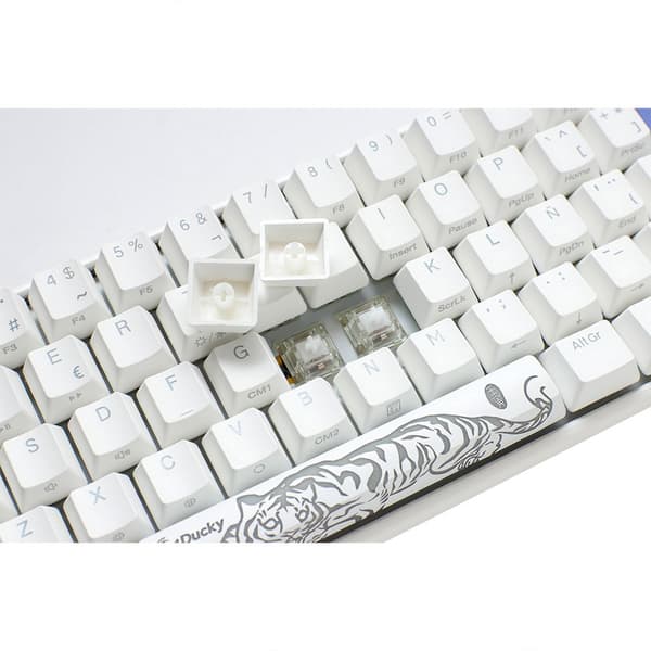 Ducky Spel Tangentbord One 3 Classic Tkl Rgb Pbt Mx Silver Durchsichtig Spanish QWERTY