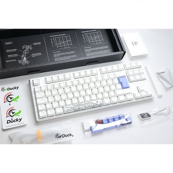 Ducky Spel Tangentbord One 3 Classic Tkl Rgb Pbt Mx Silver Durchsichtig Spanish QWERTY