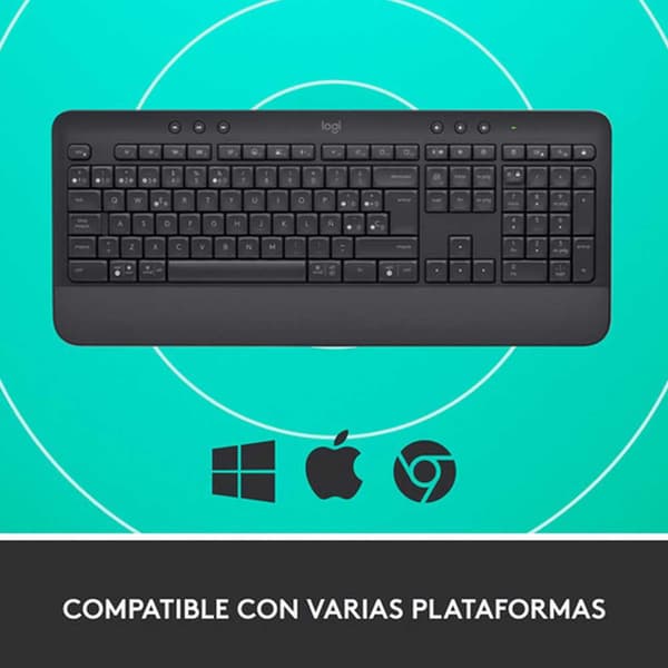 Logitech Trådløst Tastatur Signature K650 Rf Søvfarvet Spanish QWERTY