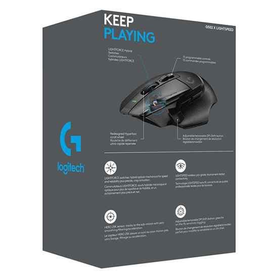 Logitech Trådlös Spelmus G502 X Lightspeed Svart