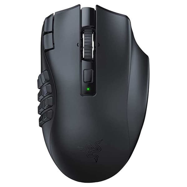 Razer Trådløs Gaming Mus Naga V2 Hyperspeed 30000 Dpi Sort Sort