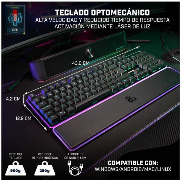 Newskill Rgb Gaming Tastatur Gungnyr