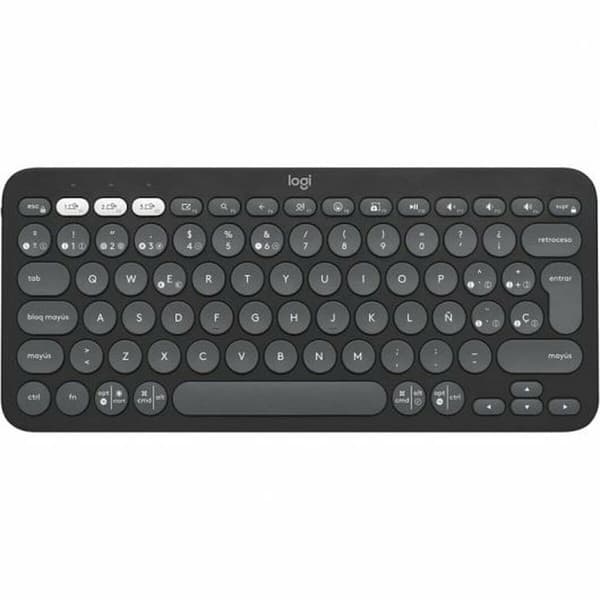 Logitech Langaton Näppäimistö Pebble Keys 2 K380s  Spanish QWERTY Grafiitti