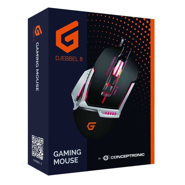 Conceptronic Gaming Mus Djebbel 4000 Dpi Sort