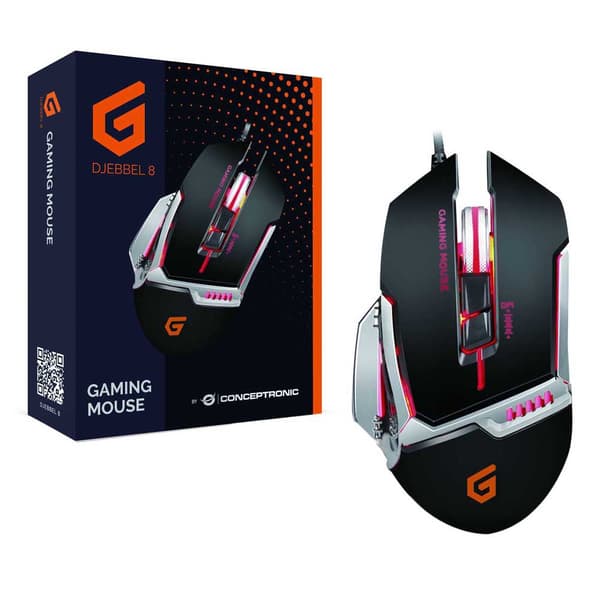 Conceptronic Gaming Mus Djebbel 4000 Dpi Sort