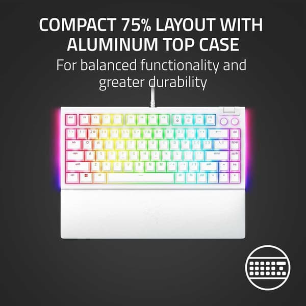 Razer Spel Tangentbord Blackwidow V4 Vit US QWERTY