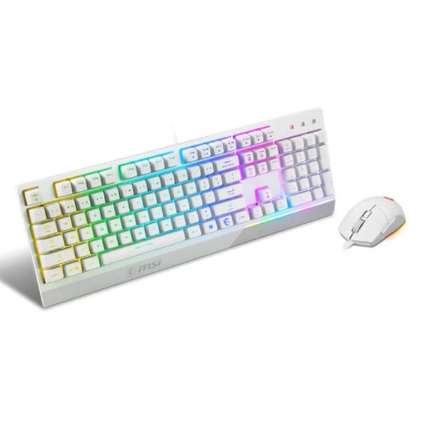 Msi Spelmus Och Tangentbord Gk30 Combo 5000 Dpi Vit