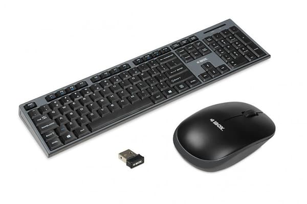 iBox IKMS606W tastatur RF Trådløs Engelsk Sort Sort