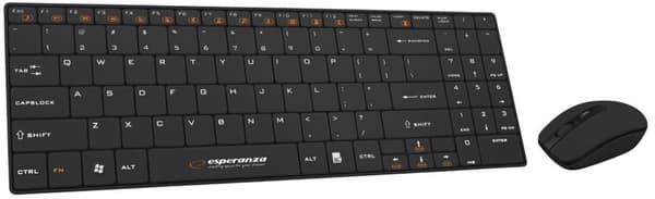 Esperanza EK122K tangentbord RF Trådlöst QWERTY Svart