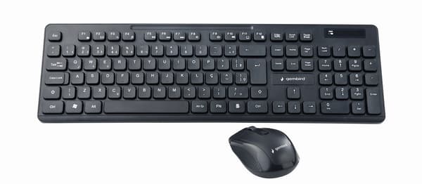 Gembird KBS-WCH-03 tangentbord Mus ingår RF Trådlös + USB QWERTY Engelsk Svart